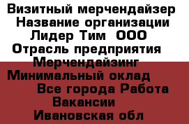 Визитный мерчендайзер › Название организации ­ Лидер Тим, ООО › Отрасль предприятия ­ Мерчендайзинг › Минимальный оклад ­ 18 000 - Все города Работа » Вакансии   . Ивановская обл.